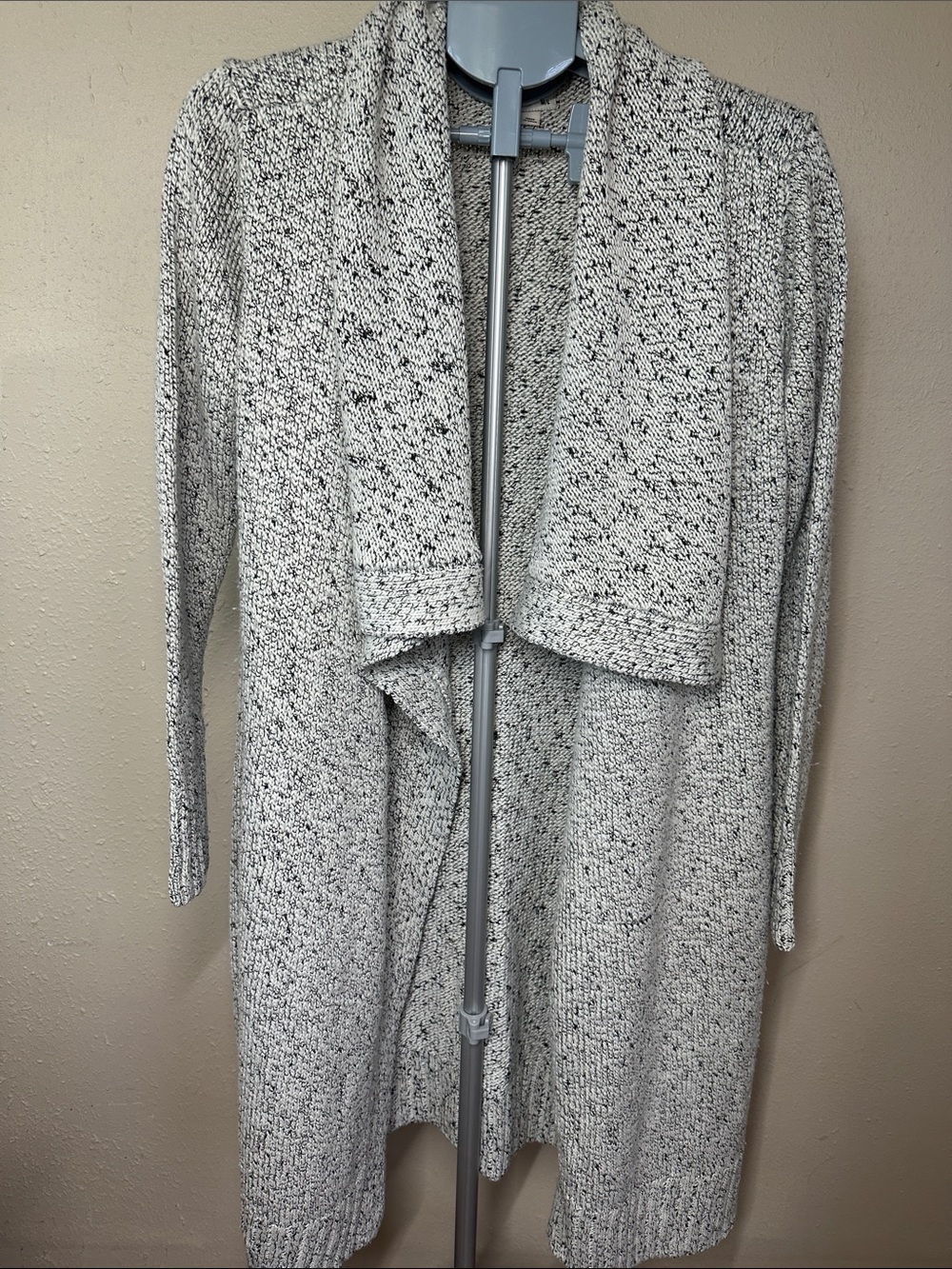 RVCA Womens Heathered Oversized Knit Cozy Open Front Shawl Collar Cardigan  M/L
